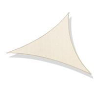 Voile d'ombrage triangulaire en polyéthylène haute densité - Protection UV - Respirante et imperméable - Avec anneau en D et corde - Idéal pour balcon, jardin, terrasse, camping - 1,2 x 2 x 2 m