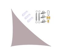 Voile d'ombrage triangulaire en tissu Oxford de protection UV facile à installer pour jardin, terrasse, piscine, balcon et terrasse, couleur kaki