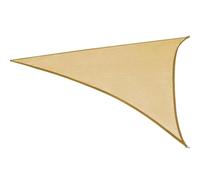 Voile D'ombrage Triangulaire Extérieure PE Anti-UV pour Jardin Piscine | Installation Facile, Résistance Accrue à Traction, Beige, avec Corde, Usage Toute Saison