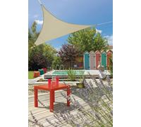 JARDILINE Voile d'ombrage Extensible Triangulaire 3.60m Polyester + élasthane (Ivoire)
