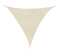 Voile D'ombrage Triangulaire Grande Taille 3 X 3 X 3 M Poly?Thyl?Ne Haute Densit? R?Sistant Aux Uv Coloris Cr?Me