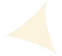Outsunny Voile d'Ombrage Triangulaire Grande Taille 4 x 4 x 4 m Polyéthylène Haute Densité Résistant aux UV Coloris Crème|Aosom France