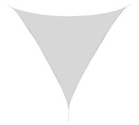 Voile D'ombrage Triangulaire Grande Taille 4 X 4 X 4 M Polyester Imperm?Abilis? Haute Densit? 160 G/M? Gris Blanc