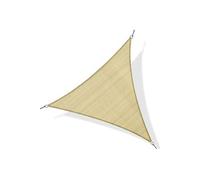 Outsunny Voile d'ombrage triangulaire 4×4×4 m, polyéthylène haute densité, résistant aux UV – Sable