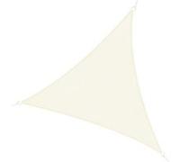 Voile d'ombrage triangulaire grande taille 4 x 4 x 4 m polyéthylène haute densité résistant aux UV crème Crème G