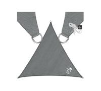 Voile d'ombrage triangulaire, gris - 600 x 600 x 600 cm