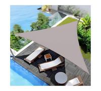 Voile d'ombrage triangulaire imperméable, 1,8 x 1,8 m, tissu Oxford résistant aux UV pour terrasse, jardin, balcon, terrasse, kaki - Protection solaire pour extérieur