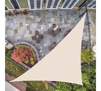 Voile d'ombrage triangulaire imperméable, 3,6 x 3,6 m, durable, anti-UV pour extérieur, terrasse, jardin, pelouse, protection solaire parfaite pour l'ombre et un abri