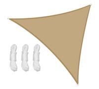 Voile d'ombrage triangulaire imperméable 360 x 360 x 360 cm, idéal pour extérieur, terrasse, jardin, cour, voiture, protection UV, tissu durable