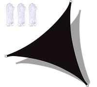 Voile d'ombrage triangulaire imperméable 5 x 5 m pour extérieur, jardin, piscine, terrasse - Comprend des accessoires, protection UV, tissu durable, facile à installer