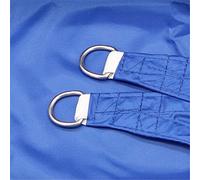 Voile d'ombrage triangulaire imperméable 5 x 5 m - Protection UV 90 % - Pour jardin, camping, piscine et voiture - Bleu