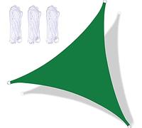 Voile d'ombrage triangulaire imperméable 5 x 5 x 5 m pour jardin, piscine, terrasse avec accessoires, parfait pour l'ombre et la protection