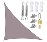 Voile d'ombrage Triangulaire imperméable 5 x 5 x 7,1 m, Tissu PES, pour Jardin, terrasse, Balcon