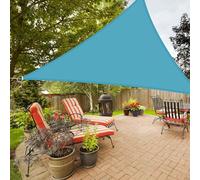 Voile d'ombrage triangulaire imperméable 5 x 5 x 7 m - Très résistant aux UV 90 % tissu Oxford pour terrasse, jardin, terrasse - Bâche de protection solaire pour extérieur