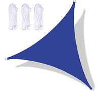 Voile d'ombrage triangulaire imperméable 6 x 6 x 6 m pour jardin, piscine, terrasse - Comprend des accessoires pour une protection UV ultime et des solutions d'ombrage élégantes
