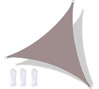Voile d'ombrage triangulaire imperméable 6 x 6 x 6 m - Résistant aux UV - Parfait pour terrasse et jardin - Améliore l'espace de vie extérieur