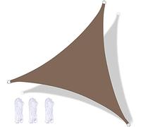 Voile d'ombrage triangulaire imperméable, 6 x 6 x 6 m, résistant aux UV, pour extérieur, terrasse, jardin, camping, protection solaire durable pour terrasses et cour