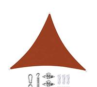 Voile d'ombrage Triangulaire imperméable,8 x 8 x 8 m,Bloc UV à 98%,auvent de Protection Solaire avec Cordes de Montage pour Les activités de Plein air sur la pelouse,Le Jardin,Les fêtes,Rouge foncé