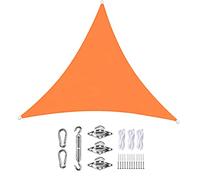 Voile d'ombrage Triangulaire imperméable,8 x 8 x 8 m,coupevent,antiUV,avec Cordes de Montage,pour extérieur,Patio,Jardin,Cour,arrièrecour,Orange