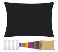 Voile d'ombrage triangulaire imperméable anti-UV à 95 % pour jardin, terrasse, noir, 3,6 x 3,6 m, parfait pour solutions d'ombrage pour arrière-cour