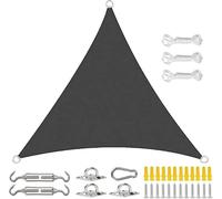 Voile D'ombrage Triangulaire Imperméable, Auvent De Jardin À Angle Droit 3m X avec Bloc UV en Option, Protection Solaire for Patio(Black,4.5x4.5x4.5m)