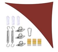 Voile d'ombrage Triangulaire imperméable avec Corde, Protection UV à 95% pour Jardin, terrasse et Piscine, 5 x 5 x 7,1 m, abri Solaire Durable pour Une Ombre instantanée