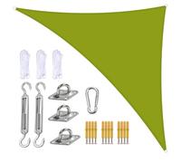Voile d'ombrage Triangulaire imperméable avec Corde, Protection UV à 95% pour Jardin, terrasse, Piscine, auvent Durable de 5 x 5 x 7,1 m pour Solutions d'ombrage et de Protection Solaire