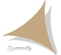 Voile d'ombrage triangulaire imperméable de 3 x 3 m - Bloque 98 % des rayons UV pour extérieur, terrasse, fête et jardin - Protection solaire d'été dans une couleur orange vif