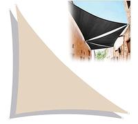 Voile d'ombrage triangulaire imperméable de 5 x 5 x 7,1 m avec kit de fixation pour extérieur, terrasse, jardin, terrasse, protection solaire durable