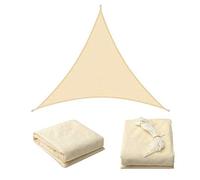 Voile d'ombrage triangulaire imperméable en polyester résistant aux UV pour extérieur, bloque 95 % des rayons UV, coupe-vent et anti-oxydation, blanc laiteux, 5 x 5 x 5 m
