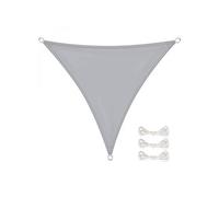 Voile d'ombrage triangulaire imperméable et anti-UV - 3 x 3 x 3 m - Gris - Linxor Gris G