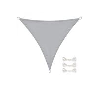 Voile d'ombrage triangulaire imperméable et anti-UV - 4 x 4 x 4 m - Gris - Linxor Gris G