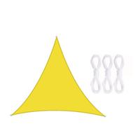 Voile d'ombrage triangulaire imperméable et anti-UV avec corde gratuite - Pour balcon et terrasse - 5 x 5 m - Gris