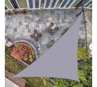 Voile d'ombrage triangulaire imperméable et durable, 3 x 3 x 4,25 m, anti-UV pour extérieur, terrasse, jardin, pelouse, protection solaire parfaite
