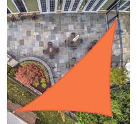 Voile d'ombrage triangulaire imperméable et résistant aux UV pour extérieur, terrasse, jardin, cour, pelouse, 3 x 3 x 4,25 m, orange