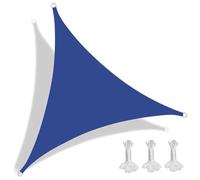 Voile d'ombrage triangulaire imperméable pour balcon, serre, jardin, balcon, 8,8 x 8,8 x 8,8 m, bleu marine