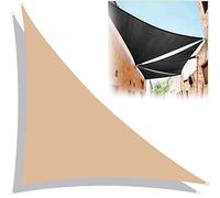 Voile d'ombrage triangulaire imperméable pour extérieur, 5 x 5 x 7,1 m, bâche de protection UV avec kit d'installation pour solutions d'ombrage pour jardin, terrasse