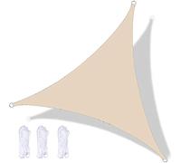 Voile d'ombrage triangulaire imperméable pour extérieur, 6 x 6 x 6 m, protection UV, tente de camping, terrasse et jardin, solution d'ombrage parfaite pour les événements en plein air et la relaxation