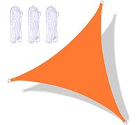 Voile d'ombrage triangulaire imperméable pour jardin, piscine, terrasse - Comprend des accessoires, parfait pour la protection solaire et la décoration d'arrière-cour, 5 x 5 x 5 m.