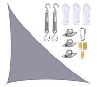 Voile d'ombrage Triangulaire imperméable pour terrasse, Parasol d'extérieur résistant pour Jardin et terrasse 3 x 4 x 5 m