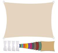 Voile d'ombrage triangulaire imperméable - Protection UV à 95 % - 3 x 5 m - Pour jardin, terrasse, blanc cassé pour une protection maximale contre la lumière du soleil