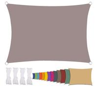 Voile d'ombrage triangulaire imperméable - Protection UV à 95 % - 6 x 6 m - Pour jardin et terrasse - Couleur kaki - Parfait pour la relaxation de la terrasse et du jardin