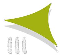 Voile d'ombrage triangulaire imperméable - Protection UV à 98 % pour extérieur, terrasse, jardin, balcon, terrasse, 6 x 6 x 6 m, jaune vert, parfait pour protection solaire et relaxation