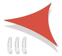 Voile d'ombrage triangulaire imperméable - Protection UV à 98 % - Pour jardin, terrasse, balcon, terrasse - Rouge - 5 x 5 x 5 m - Parfait pour la relaxation dans le jardin