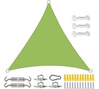 Voile d'ombrage triangulaire imperméable - Protection UV - Pour extérieur, jardin, balcon, terrasse - 2 x 2 x 2 m - Vert