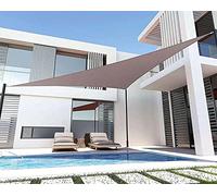 Voile d'ombrage triangulaire imperméable - Protection UV - Pour extérieur, jardin, balcon, terrasse - Kaki - 2,4 x 2,4 x 2,4 m