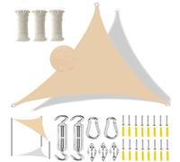Voile d'ombrage Triangulaire,Imperméable Protection UV Tissu Oxford Toile Ombrage Auvent,Extérieur Voiles d'ombrage pour Patio Jardin Terrasse Balcon-Dark Green||2.4x2.4x2.4M