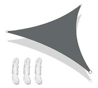 Voile d'ombrage triangulaire imperméable, résistant à 98 % aux UV, parfait pour jardin, terrasse, balcon et terrasse, gris foncé, protection solaire, 4,5 x 4,5 x 4,5 m.