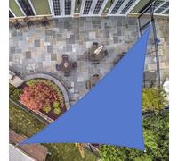 Voile d'ombrage triangulaire - Protection UV imperméable et durable - Pour jardin, pelouse, confort et protection ultimes - 6 x 6 x 6 m - Bleu
