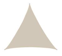 Voile d'ombrage triangulaire - Protection UV - Pour jardin, balcon, piscine, 3 x 3 m - Crème - Solutions d'ombrage pour terrasse et terrasse
